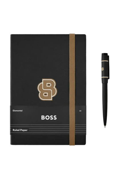 HUGO BOSS HPBH124A Ballpoint Pen &amp; Note Pad A5 Gift Set