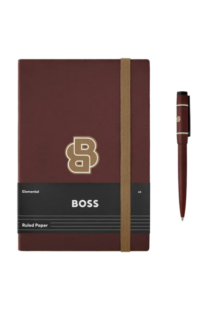 HUGO BOSS HPBH124A Ballpoint Pen &amp; Note Pad A5 Gift Set