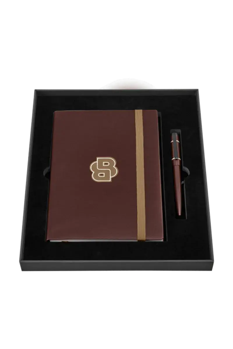 HUGO BOSS HPBH124A Ballpoint Pen &amp; Note Pad A5 Gift Set