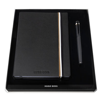 HUGO BOSS HPHR352X Rollerball Pen &amp; Note Pad A5 Gift Set