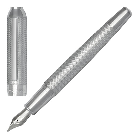 HUGO BOSS HSI4652C Πένα Elemental Silver Fountain Pen