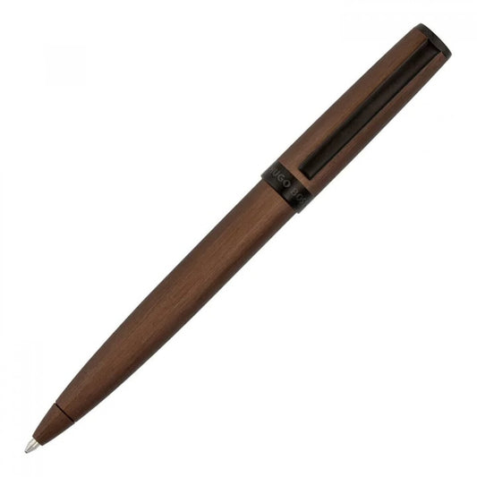 HUGO BOSS HSK4414T Στυλό Gear Brushed Brown Ballpoint Pen