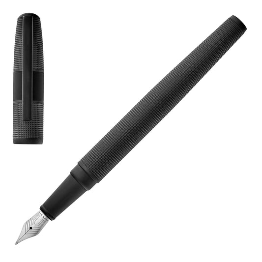 HUGO BOSS HSQ4832A Πένα Grid Black Fountain Pen