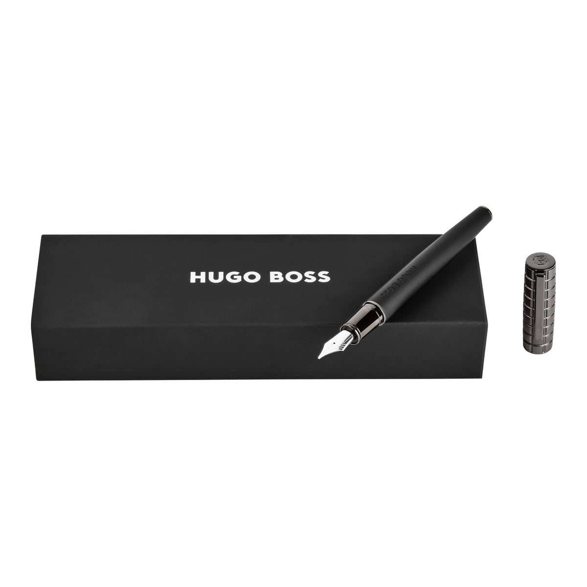 HUGO BOSS HSQ6672D Πένα Arche Bauhaus Metal Black Fountain Pen