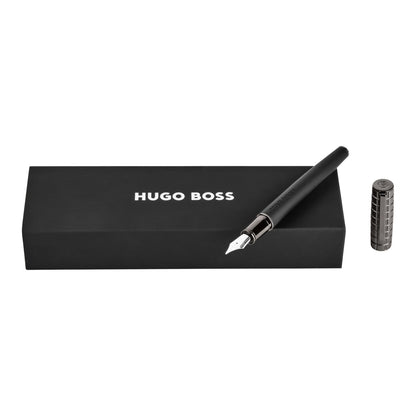 HUGO BOSS HSQ6672D Πένα Arche Bauhaus Metal Black Fountain Pen