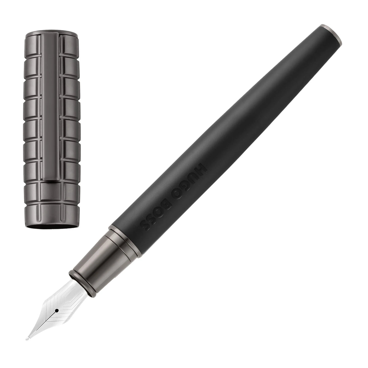 HUGO BOSS HSQ6672D Πένα Arche Bauhaus Metal Black Fountain Pen