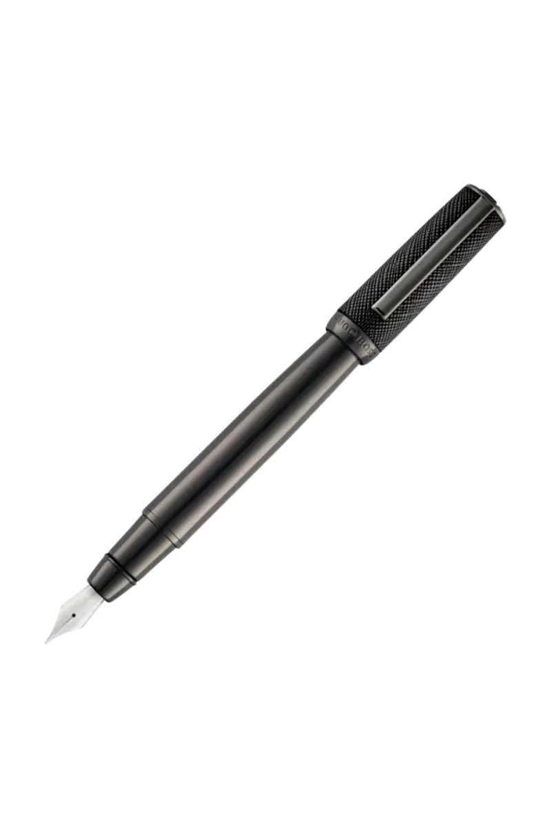 HUGO BOSS HSU5262A Πένα Double B Saffiano Black Fountain Pen