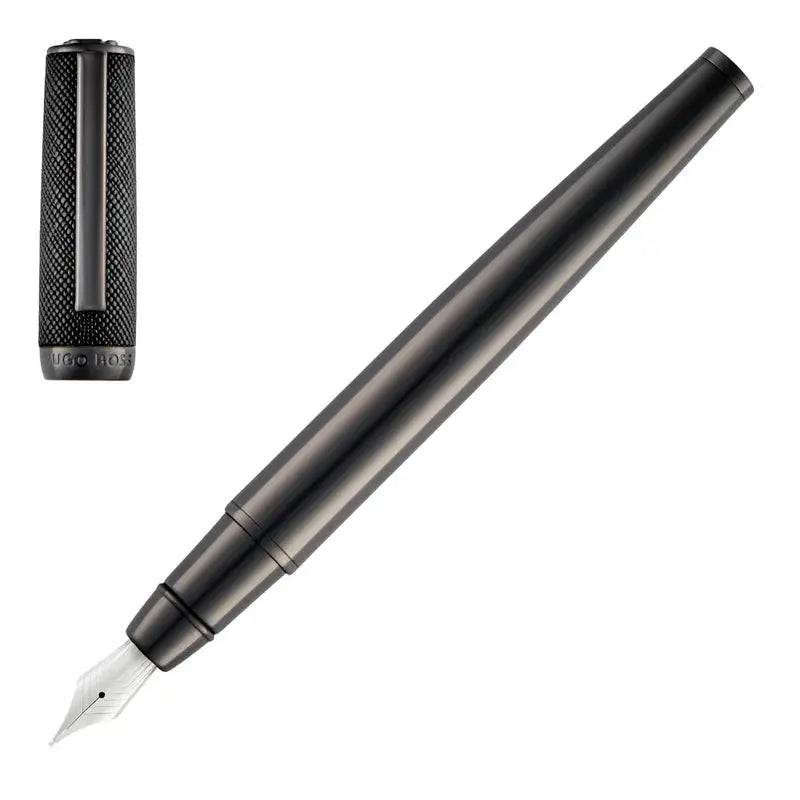 HUGO BOSS HSU5262A Πένα Double B Saffiano Black Fountain Pen