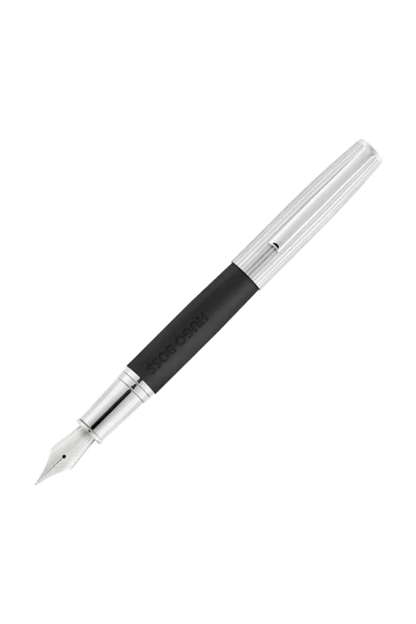 HUGO BOSS HSV5692B Πένα Illusion Arcade Black & Chrome Fountain Pen
