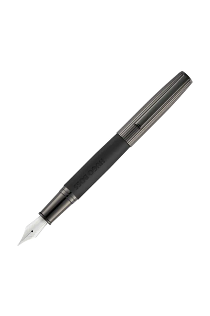 HUGO BOSS HSV5692D Πένα Illusion Arcade Black & Gun Fountain Pen