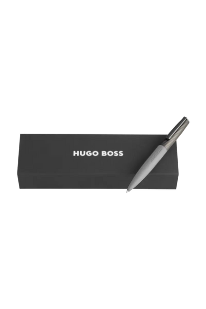 HUGO BOSS HSV5694H Στυλό Illusion Arcade Grey & Gun Ballpoint Pen