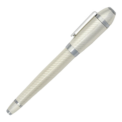 HUGO BOSS HSW4454C Πένα Arc Futurist Silver Fountain Pen