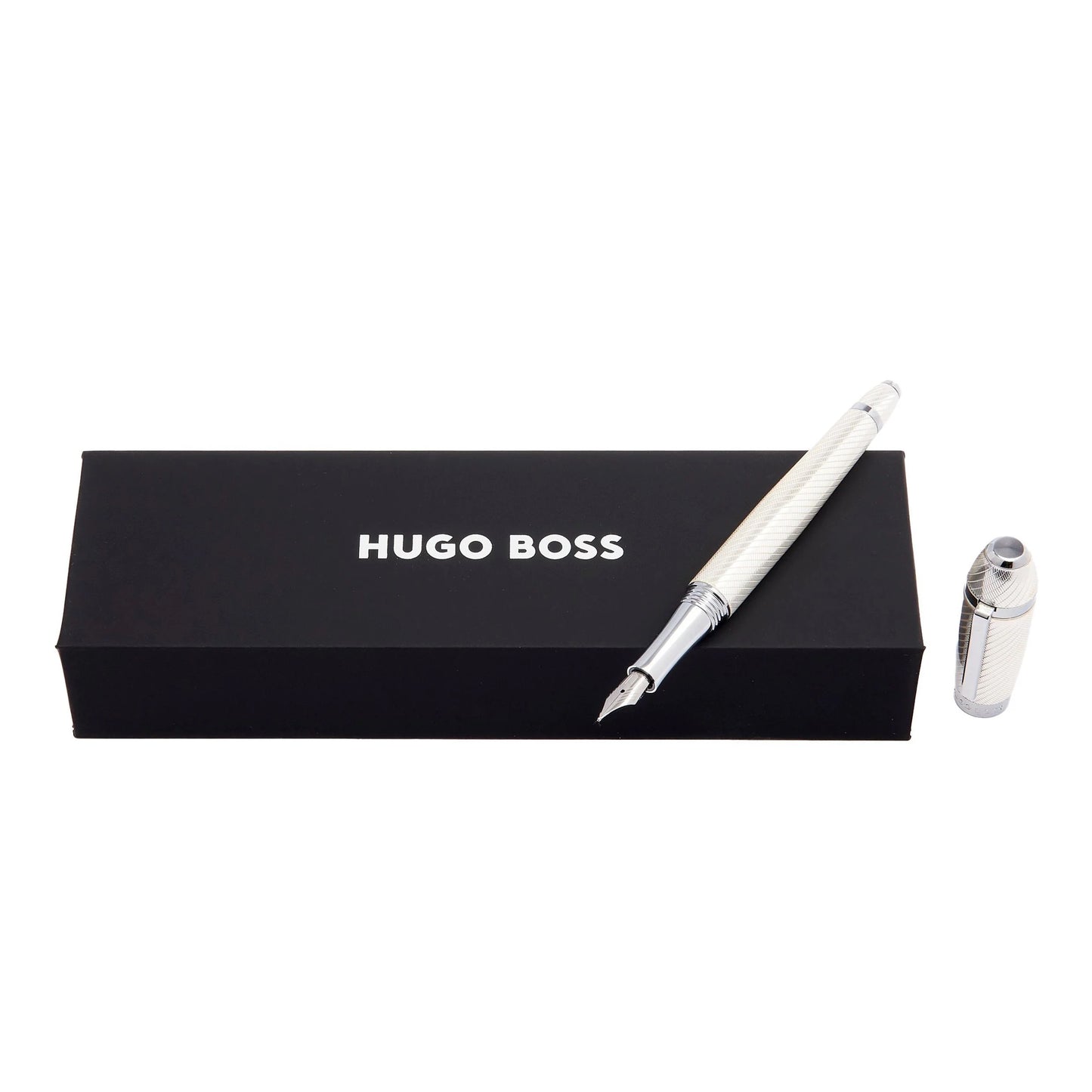 HUGO BOSS HSW4454C Πένα Arc Futurist Silver Fountain Pen