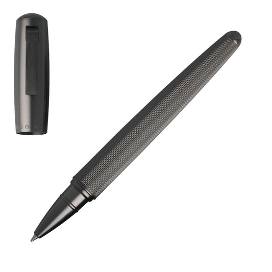 HUGO BOSS HSY2434N Contour Brushed Navy Ballpoint Pen