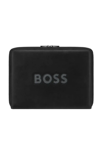 HUGO BOSS HTA613H Ντοσιέ A4 Cut Out Black & Grey Zip Folder