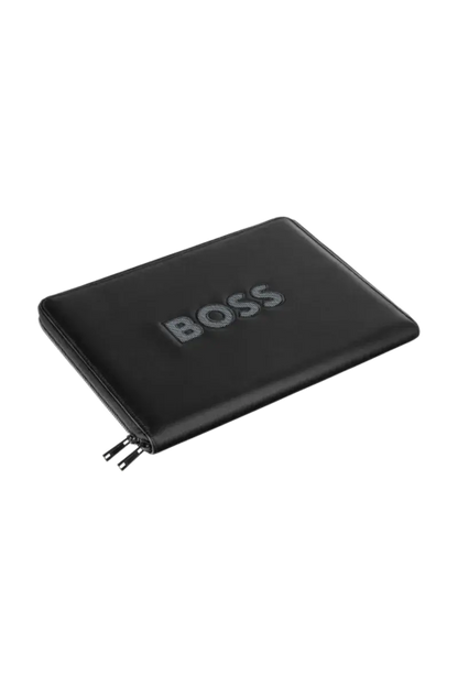 HUGO BOSS HTA613H Ντοσιέ A4 Cut Out Black & Grey Zip Folder