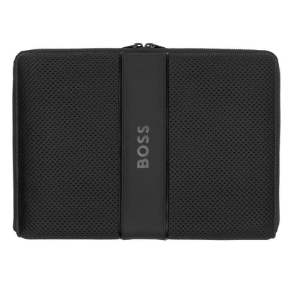 HUGO BOSS HTF413A Ντοσιέ A4 Arche Black Zip Folder