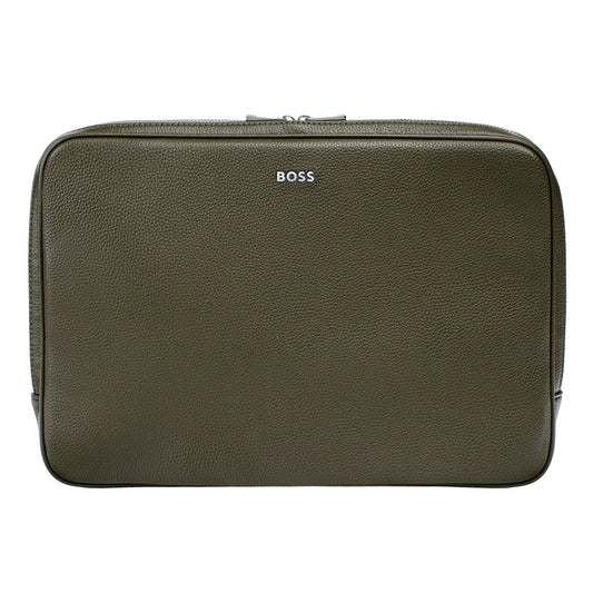 HUGO BOSS HTL518T Laptop Bag Classic Grained Khaki