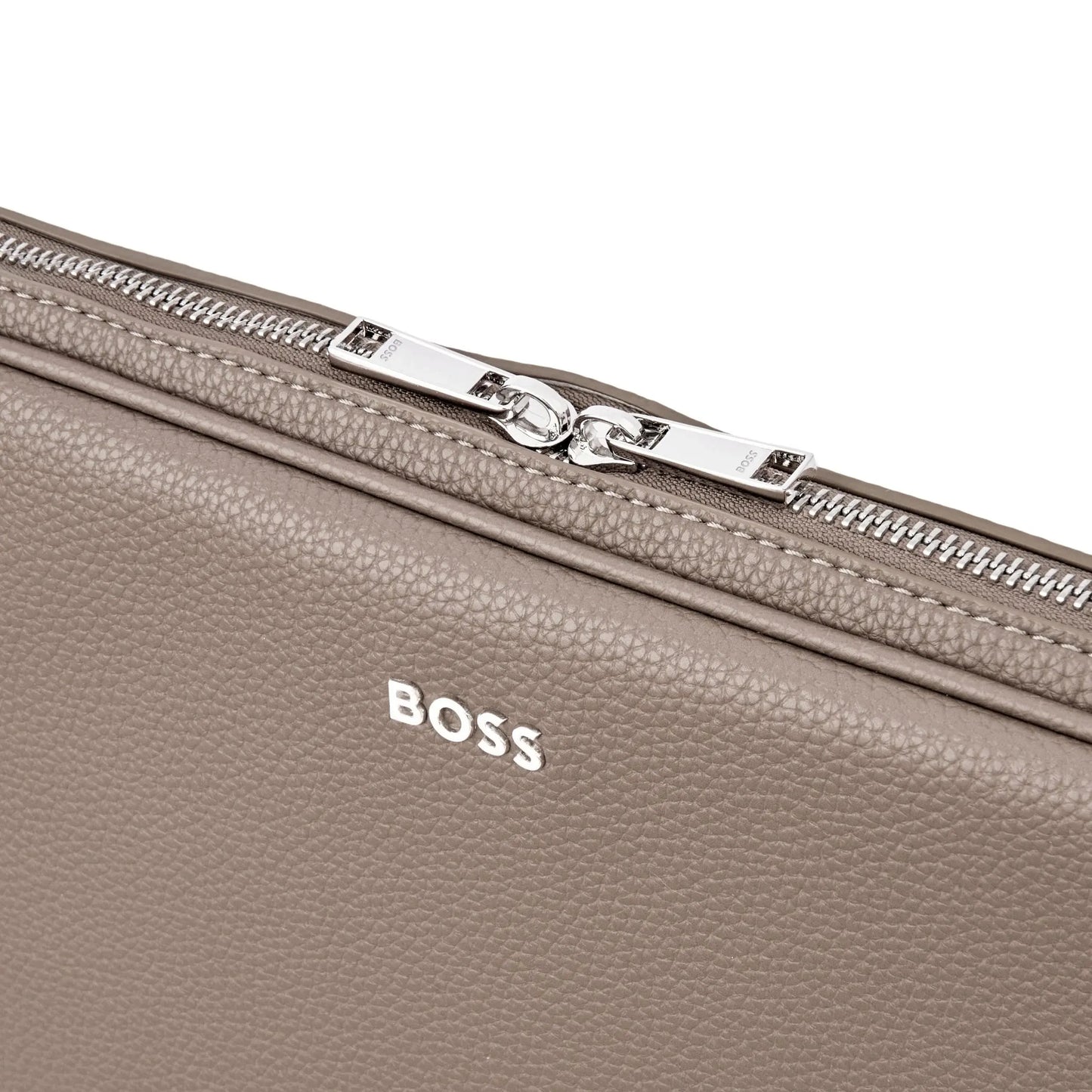 HUGO BOSS HTL518Z Laptop Bag Classic Grained Taupe