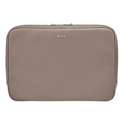 HUGO BOSS HTL518Z Laptop Bag Classic Grained Taupe
