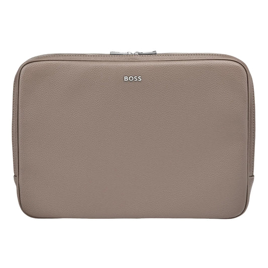 HUGO BOSS HTL518Z Laptop Bag Classic Grained Taupe
