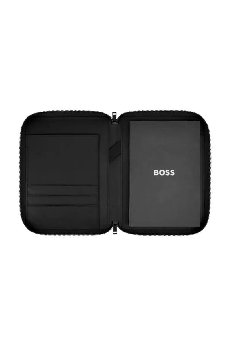 HUGO BOSS HTM612A Ντοσιέ A5 Varsity Black Zip Folder