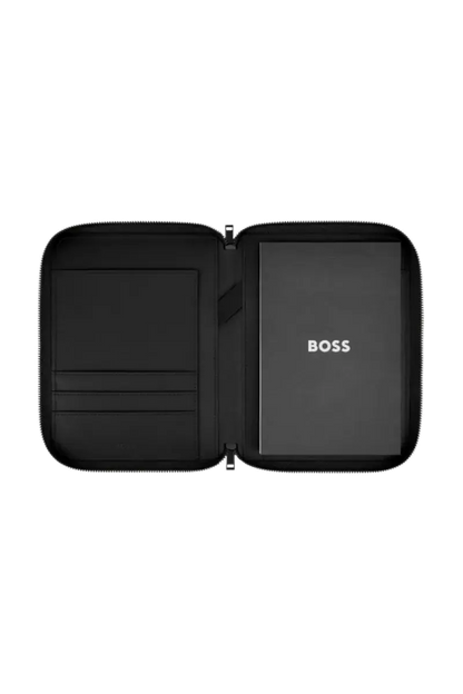 HUGO BOSS HTM612A Ντοσιέ A5 Varsity Black Zip Folder