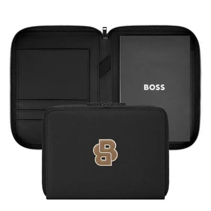 HUGO BOSS HTM612A Ντοσιέ A5 Varsity Black Zip Folder