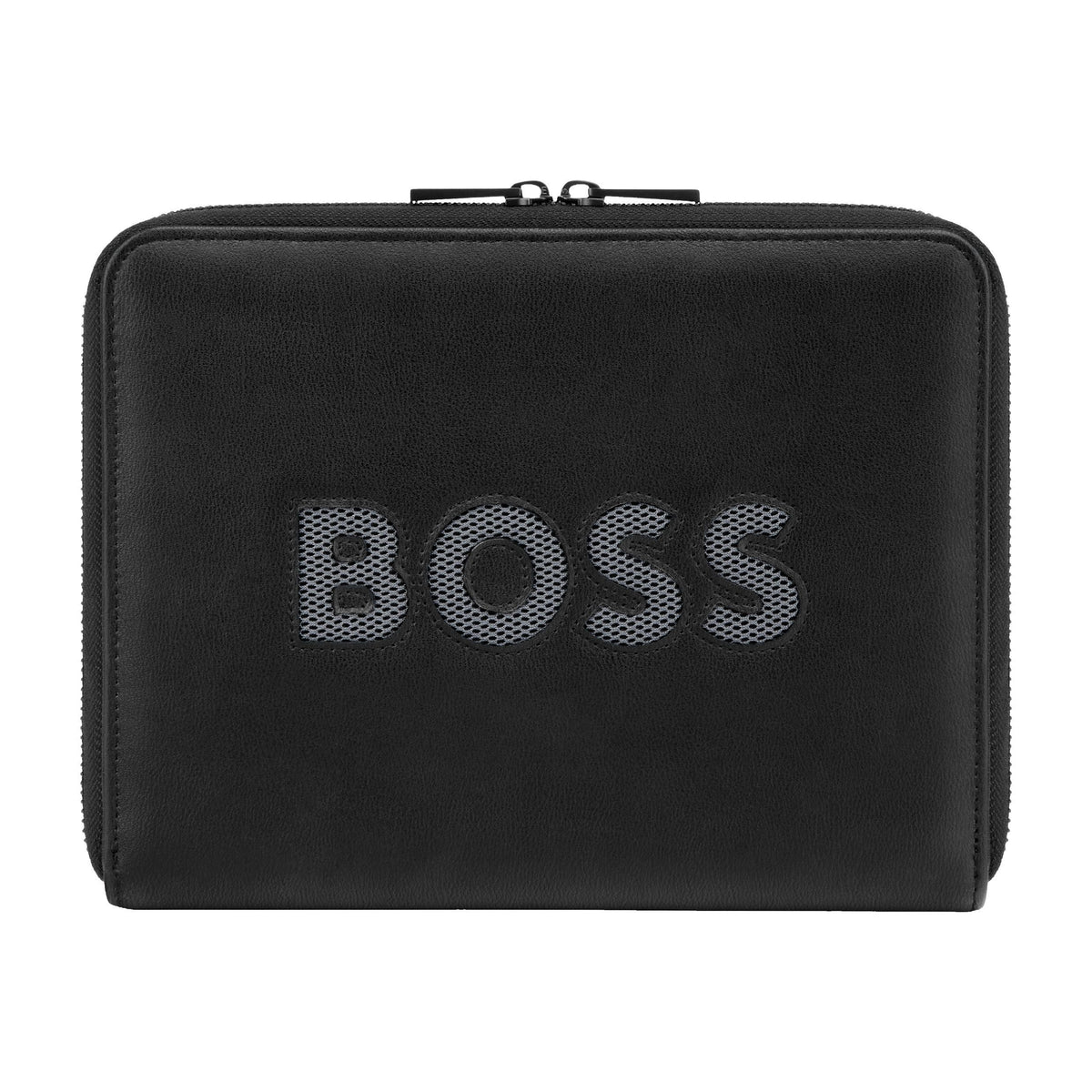 HUGO BOSS HTM613H Ντοσιέ A5 Cut Out Black & Grey Zip Folder
