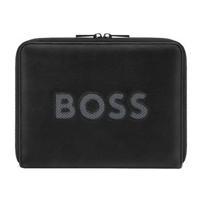 HUGO BOSS HTM613H Ντοσιέ A5 Cut Out Black & Grey Zip Folder