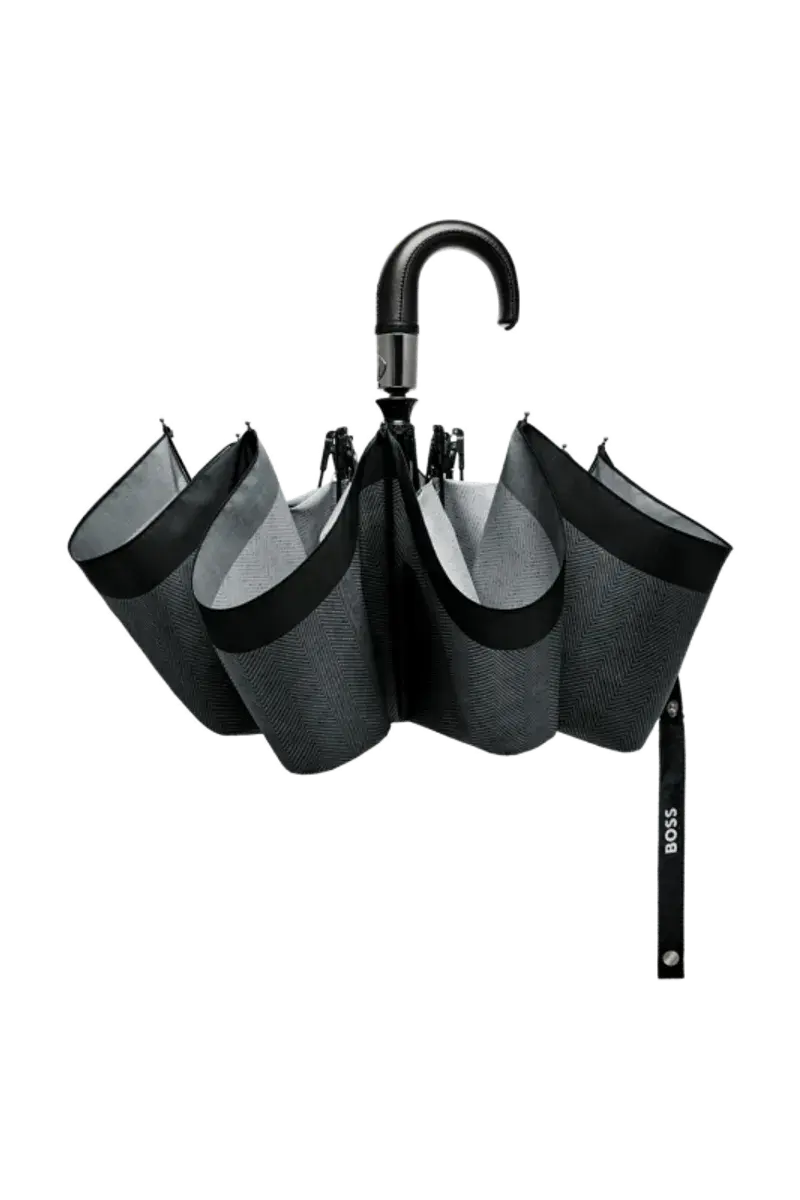 HUGO BOSS HUF321A Automatic Pocket Umbrella Iconic Black