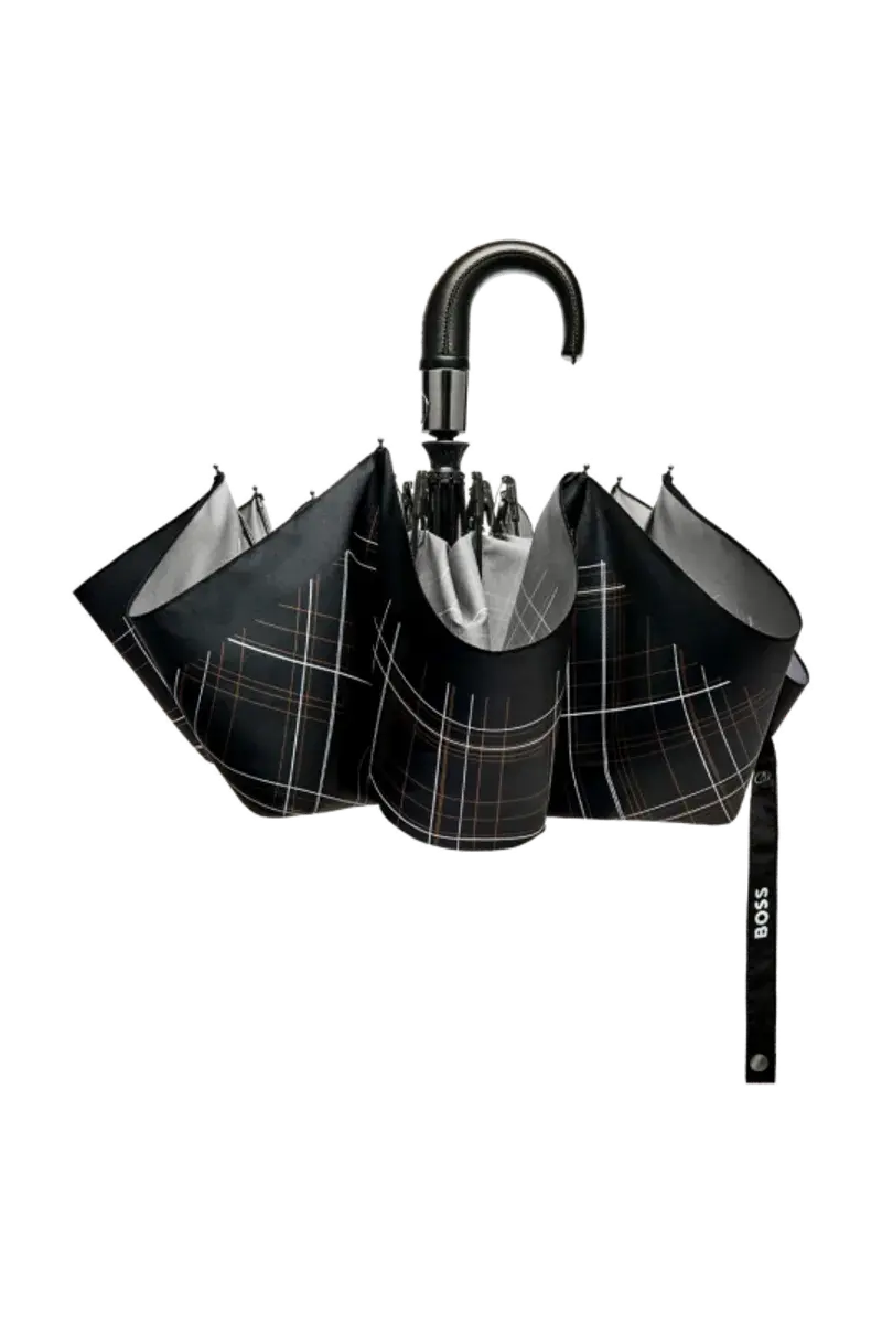 HUGO BOSS HUF321A Automatic Pocket Umbrella Iconic Black