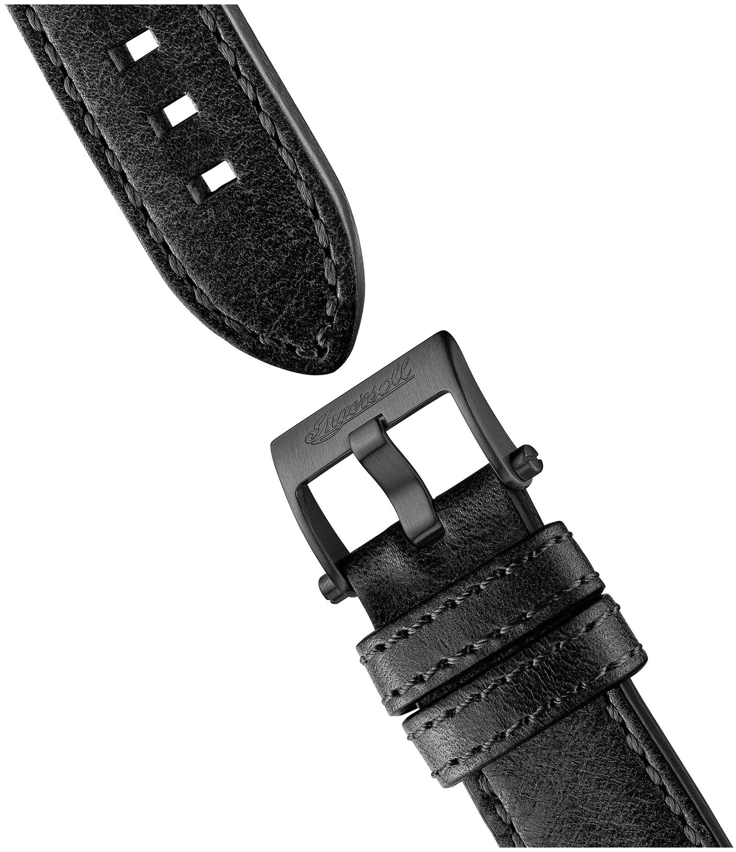 Ingersoll I13902 Scovill Automatic Black Leather Strap