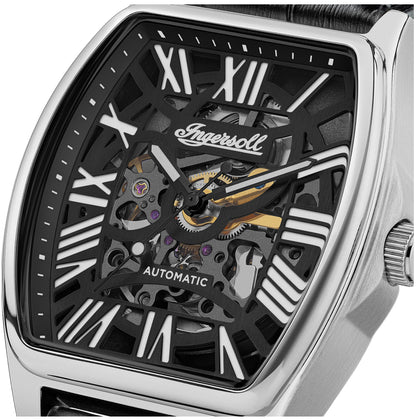 Ingersoll I14202 California Automatic Black Leather Strap