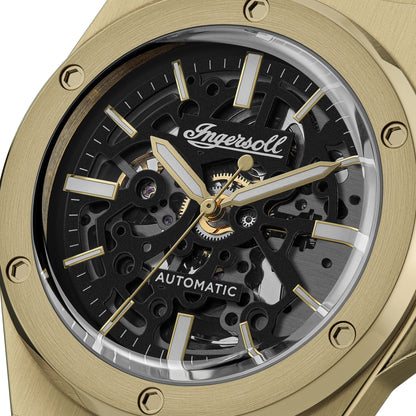 Ingersoll I15001 Baller Automatic Gold Stainless Steel Bracelet