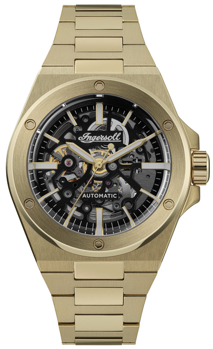 Ingersoll I15001 Baller Automatic Gold Stainless Steel Bracelet