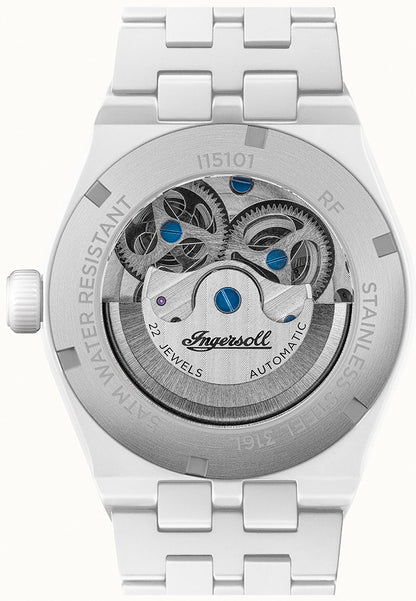 Ingersoll I15101 Broadway Automatic White Ceramic Bracelet