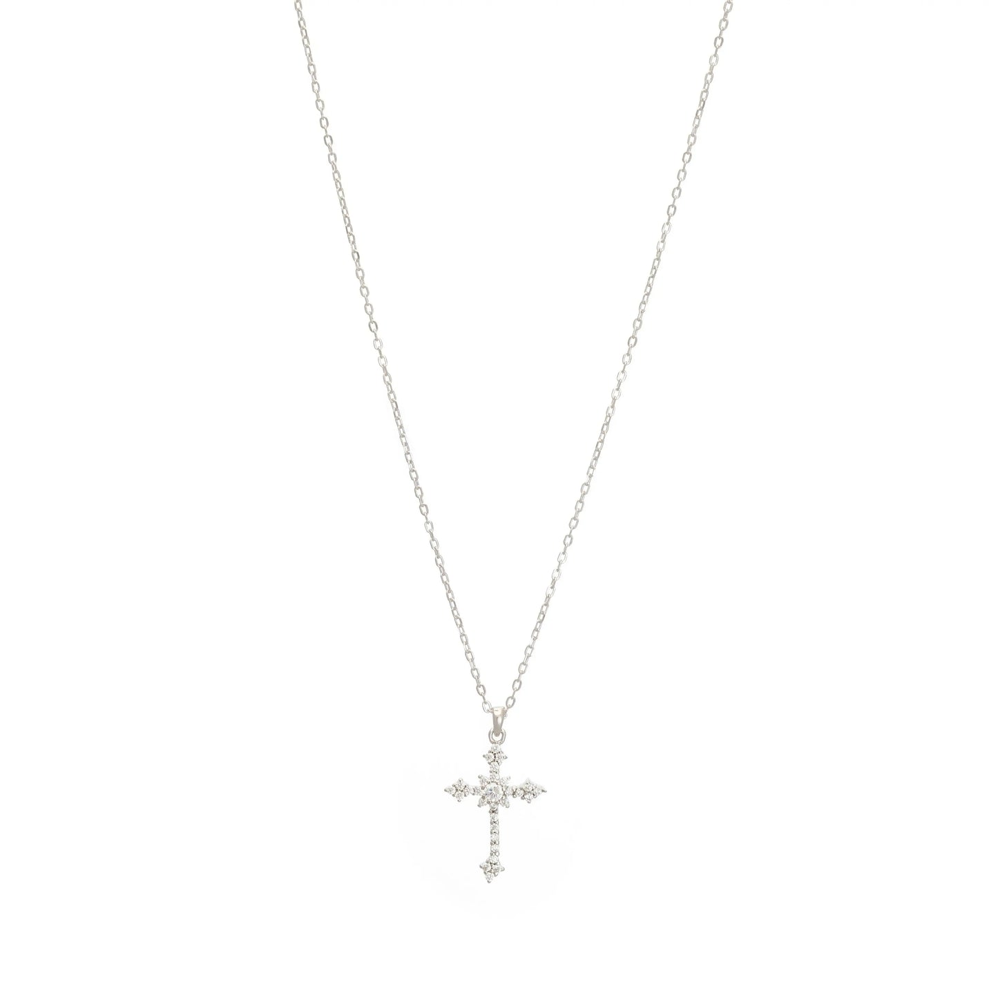 Ballerina Necklace With Zirconia GM208W In Platinum Plated Silver