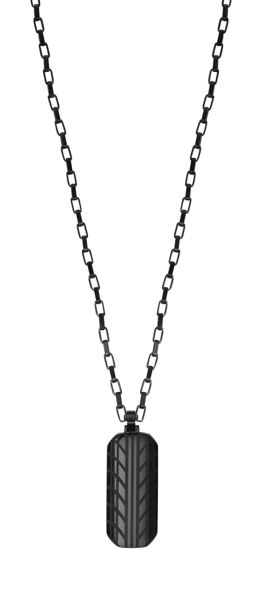 Cerruti CIAGN2216803 Tuberutti Men's Steel Tiger Eye Necklace
