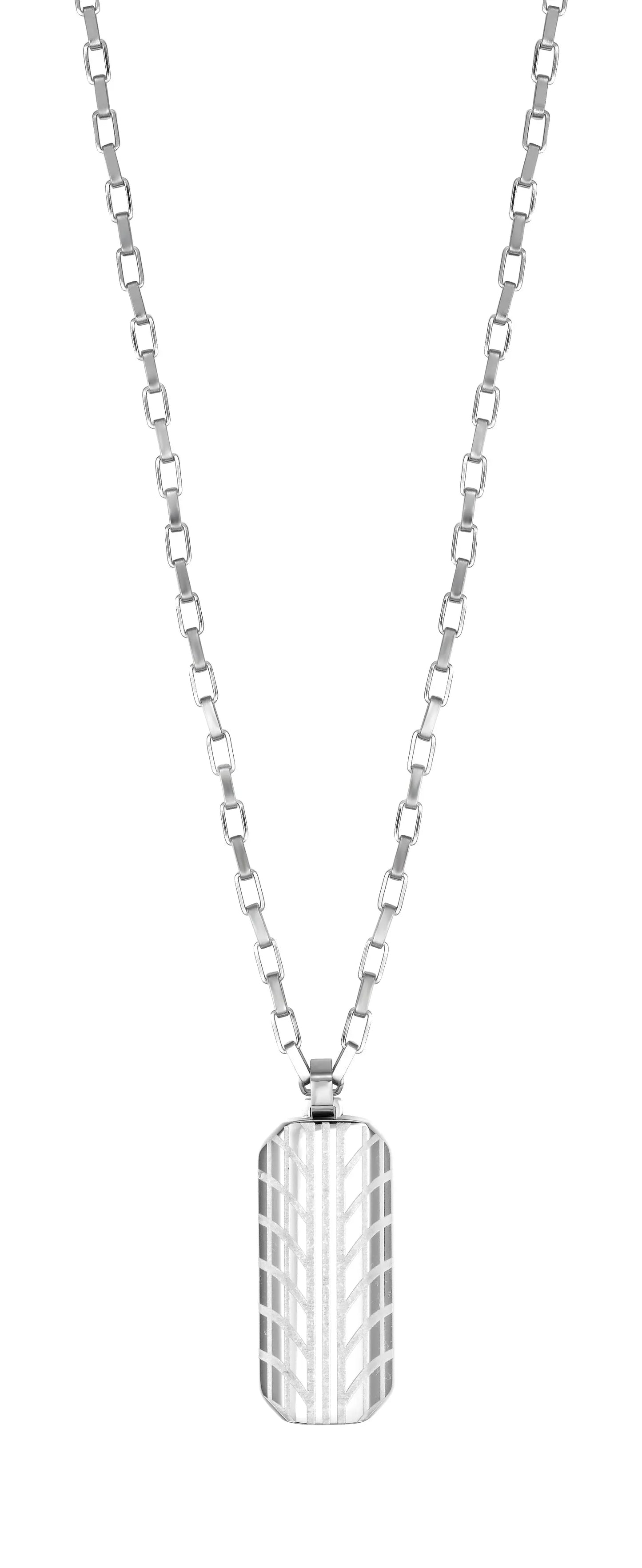 Cerruti CIAGN2216803 Tuberutti Men's Steel Tiger Eye Necklace