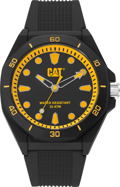 CATERPILLAR JA11021117 Octa Shield Black Silicon Strap