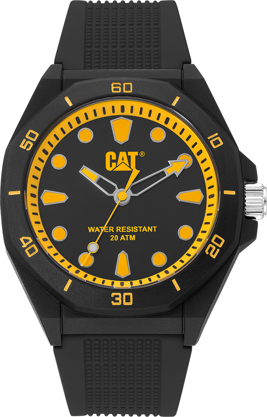 CATERPILLAR JA11021117 Octa Shield Black Silicon Strap