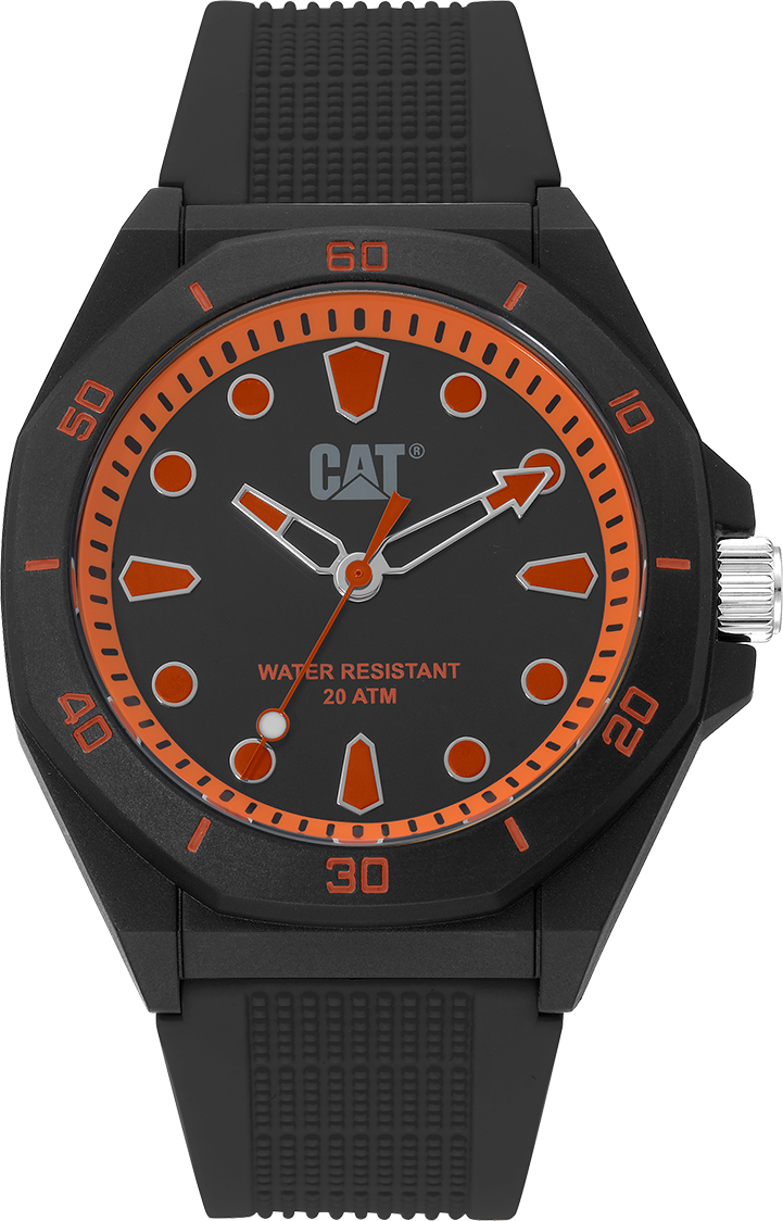 CATERPILLAR JA11021118 Octa Shield Black Silicon Strap