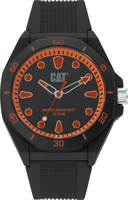 CATERPILLAR JA11021118 Octa Shield Black Silicon Strap