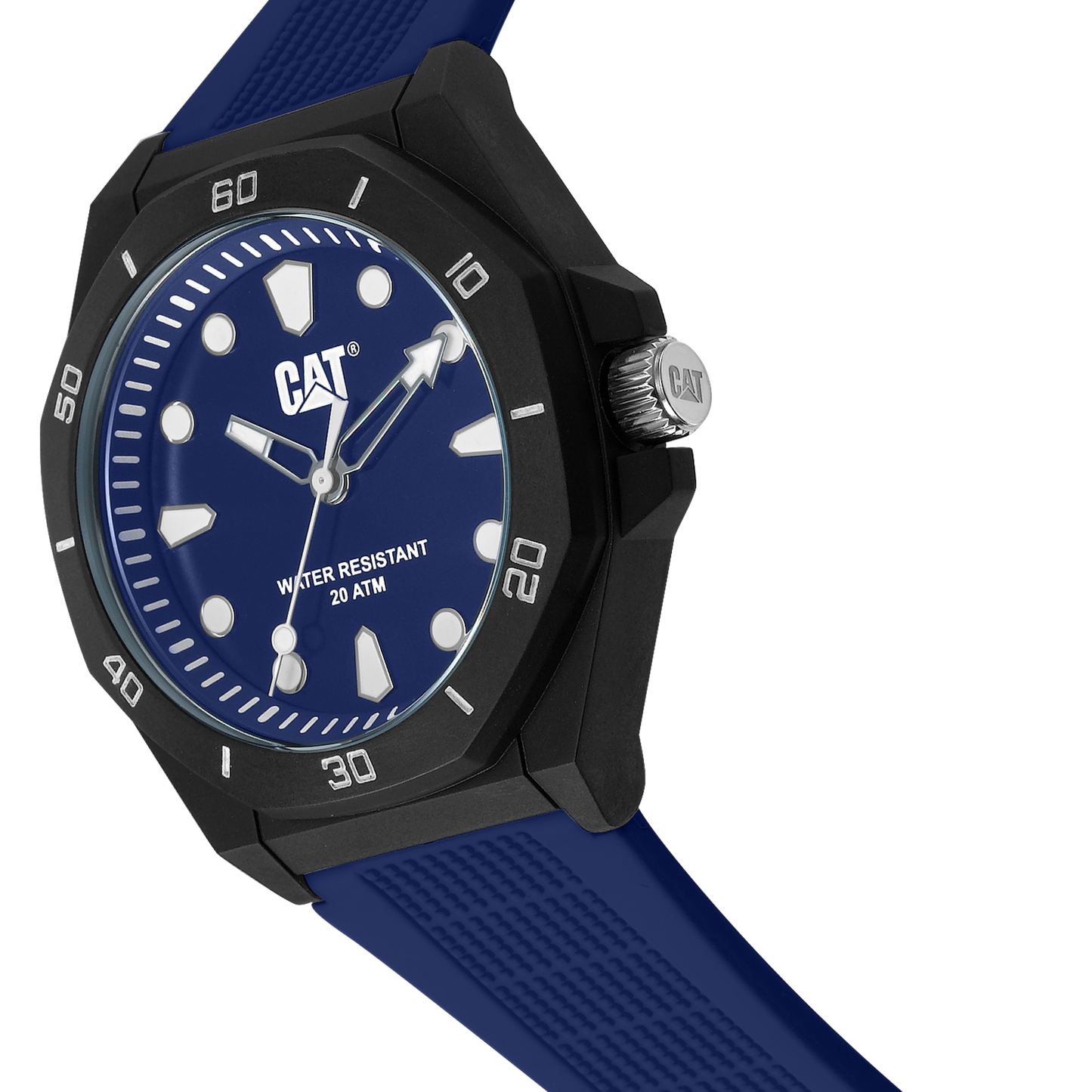 CATERPILLAR JA11021612 Octa Shield Blue Silicon Strap