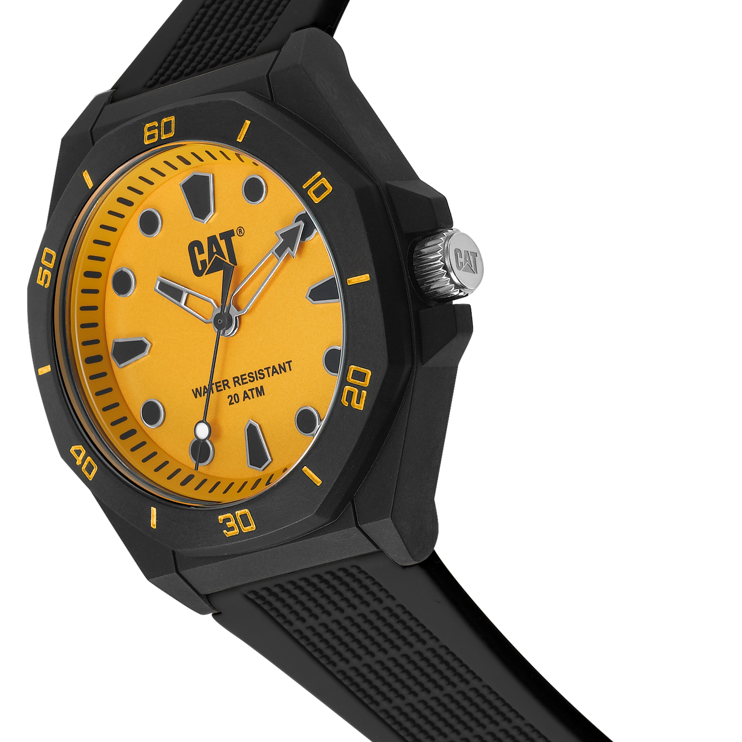 CATERPILLAR JA11021711 Octa Shield Black Silicon Strap