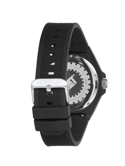 CATERPILLAR JA11021711 Octa Shield Black Silicon Strap