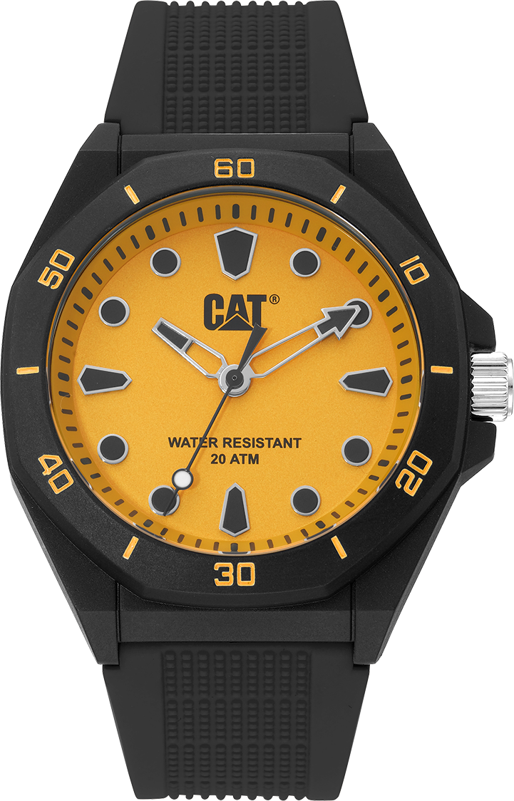 CATERPILLAR JA11021711 Octa Shield Black Silicon Strap