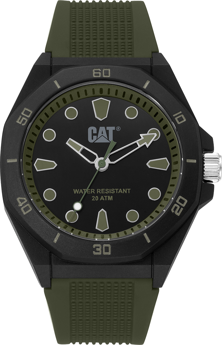 CATERPILLAR JA11023312 Octa Shield Green Silicon Strap