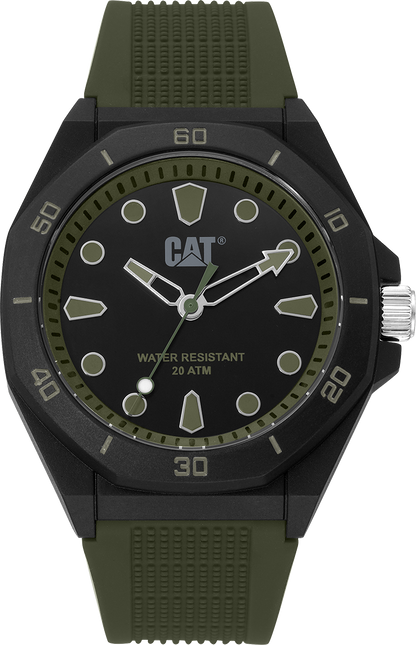 CATERPILLAR JA11023312 Octa Shield Green Silicon Strap